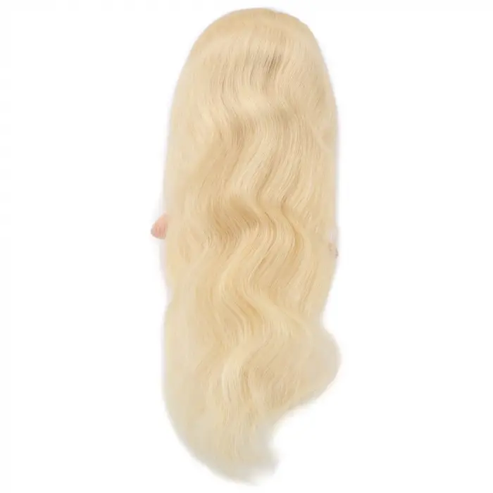 Gerçek Front Lace Daalı Platin Tül Peruk / 65/70cm