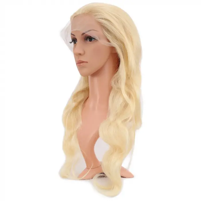 Gerçek Front Lace Daalı Platin Tül Peruk / 70/75cm