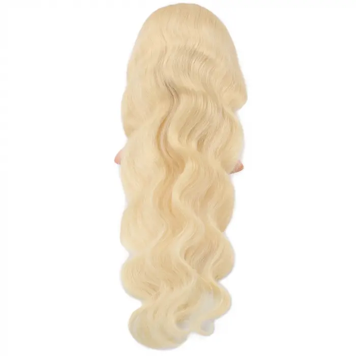 Gerçek Front Lace Daalı Platin Tül Peruk / 80/85cm
