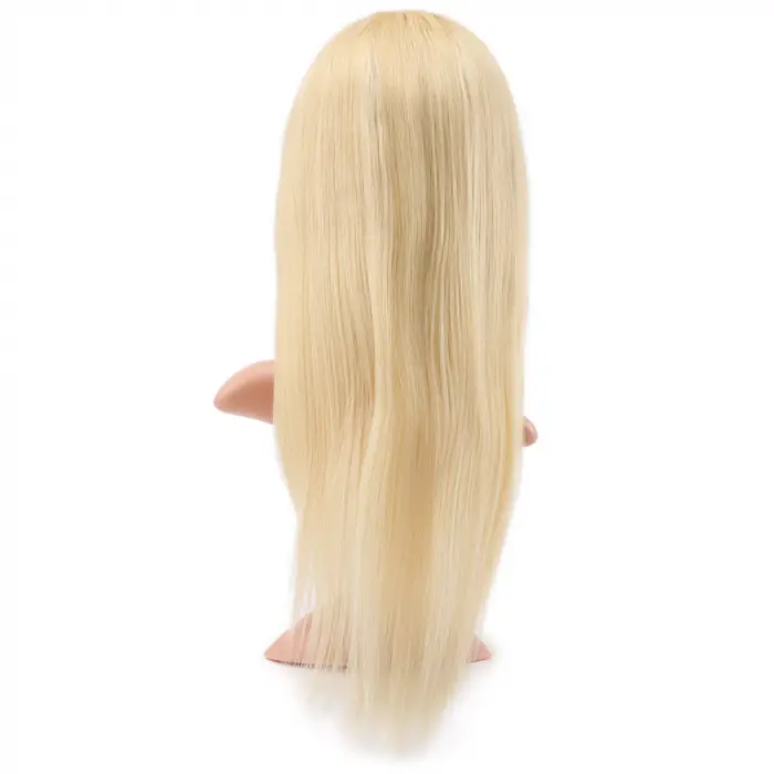Gerçek Front Lace Düz Platin Tül Peruk / 55/60cm