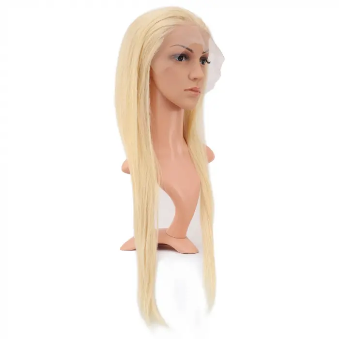 Gerçek Front Lace Düz Platin Tül Peruk / 70/75cm
