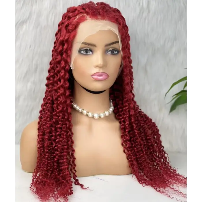 Gerçek Front Lace Tül Peruk / Kabarık Afro / Kızıl 70/75cm