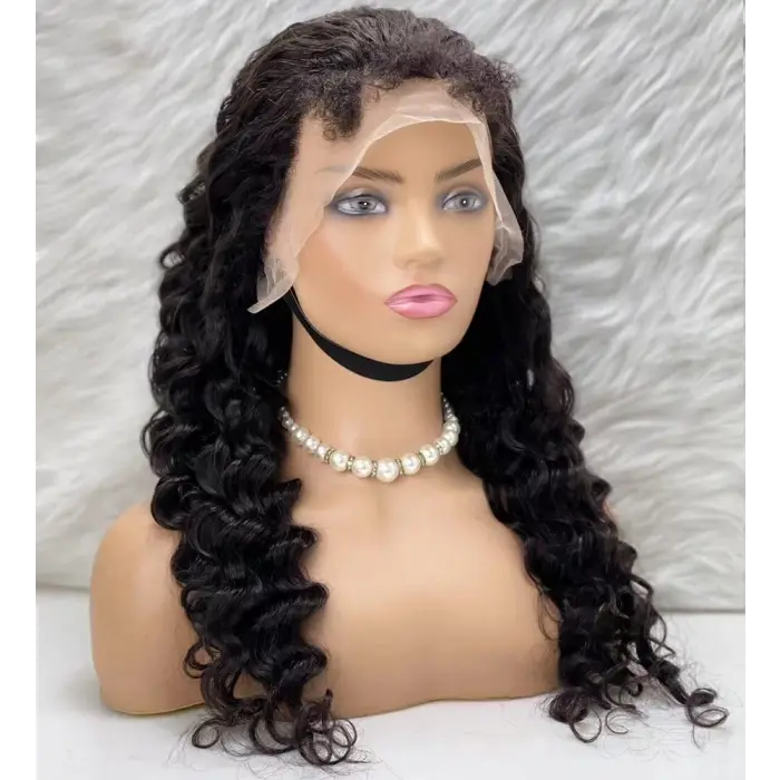 Gerçek Front Lace Tül Peruk / Yoğun Daalı / Doğal 65/70cm