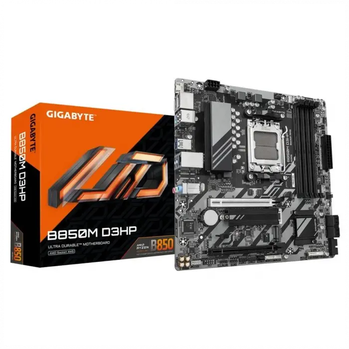 GIGABYTE B850M D3HP, 4xDDR5, 2xM.2, 2xDP, HDMI, Type-C, AM5 Soket GAMING Anakart