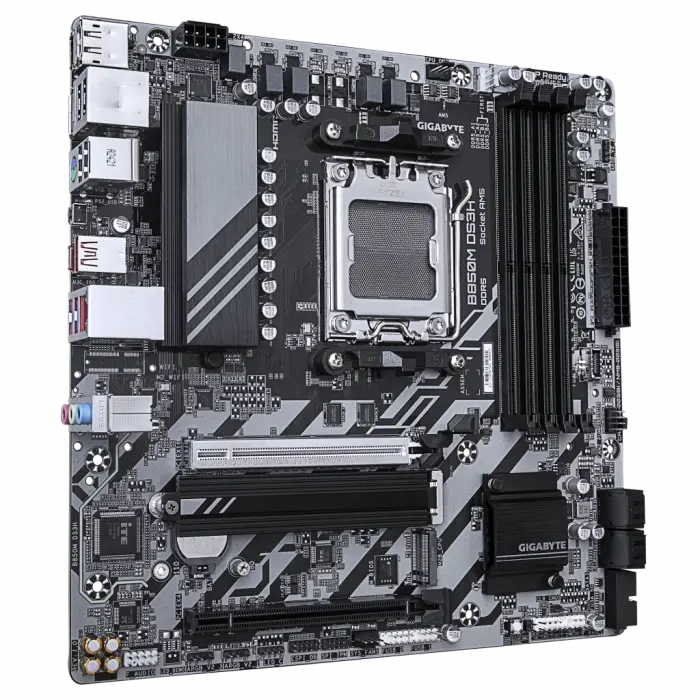 GIGABYTE B850M DS3H, 4xDDR5, 2xM.2, 2xDP, HDMI, Type-C, AM5 Soket GAMING Anakart