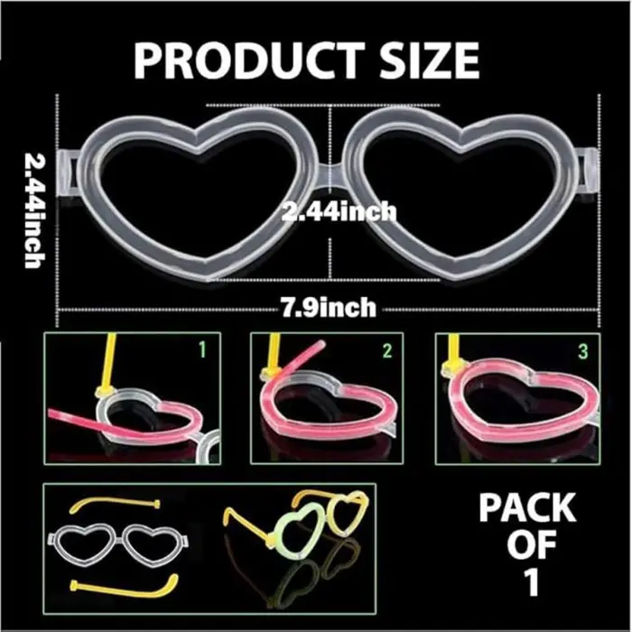 Glow Kalpli Fosforlu Gözlük 6’lı Renkli Set – Neon Parti Bx40