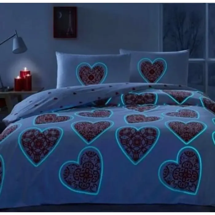 Glow Parlayan Çift Kişilik Nev Takımı Cordelia Kırmızı