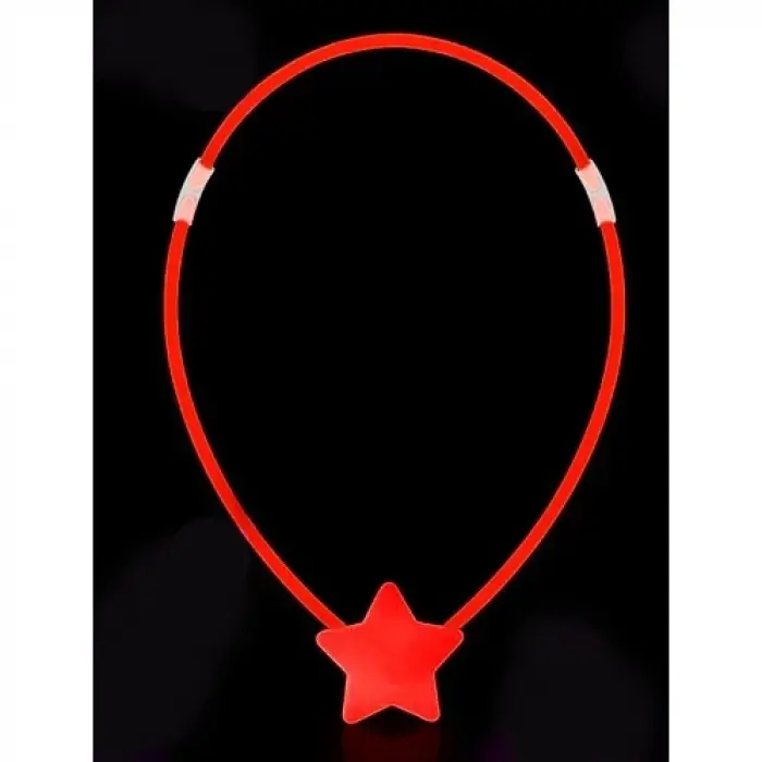 Karanlıkta Yanan Glow Stick Yıldız Kolye - 6 Adet