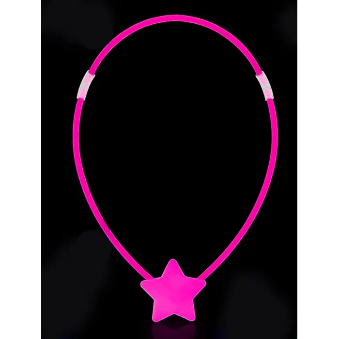 Glow Stick Yıldız Kolye - Glow Kolye - Glow Stick Partisi Yıldız Kolye 6 Adet Bx40