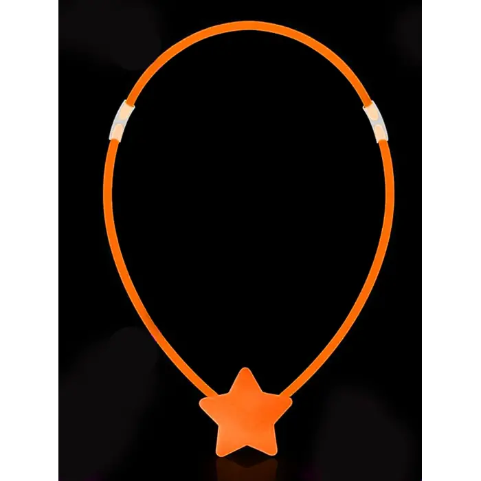 Glow Stick Yıldız Kolye - Glow Kolye - Glow Stick Partisi Yıldız Kolye 6 Adet Bx40