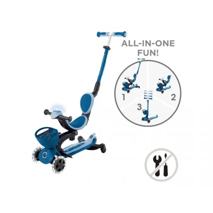 Go Up Baby 360 Scooter (Işıklı) Pastel Mavi
