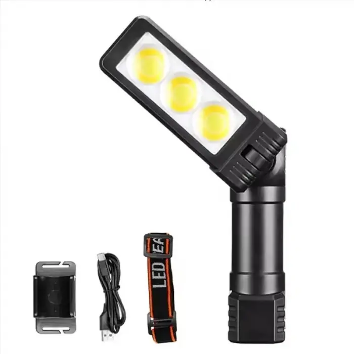 Gold Silver Gs-225 3 Led Usb Şarjlı Çok Fonksiyonlu Kafa Feneri