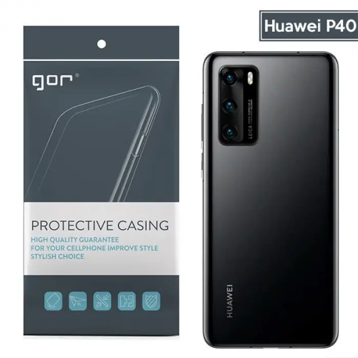GOR Huawei P40 Kamera Korumalı Ultra Slim Silikon Kılıf-(5775)
