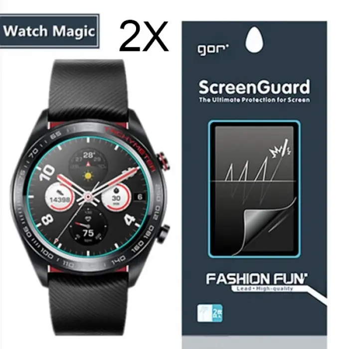Gor Huawei Watch Magic 2 Darbe Emici Ekran Koruyucu 2 Adet Set-(5775)