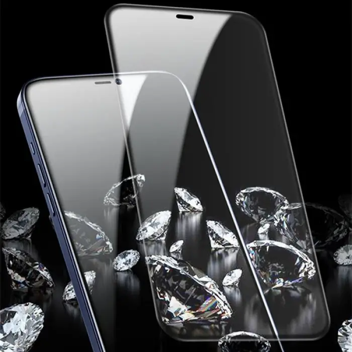 GOR İPhone 12/12 Pro 6.1 Best Full Tempered Cam Ekran Koruyucu 2Adet+Takma Aparatı-(5775)