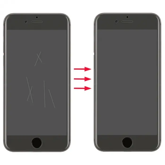 GOR İPhone 8 Plus-7 Plus HD Ekran Koruyucu Jelatin 5 Adet Set-(5775)