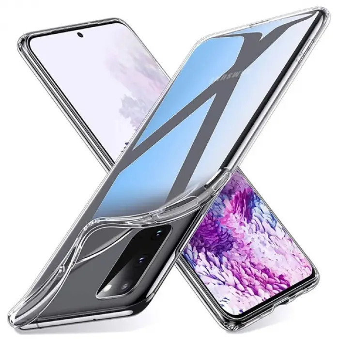 GOR Samsung Galaxy S20 Kamera Korumalı Ultra Slim Silikon Kılıf-(5775)