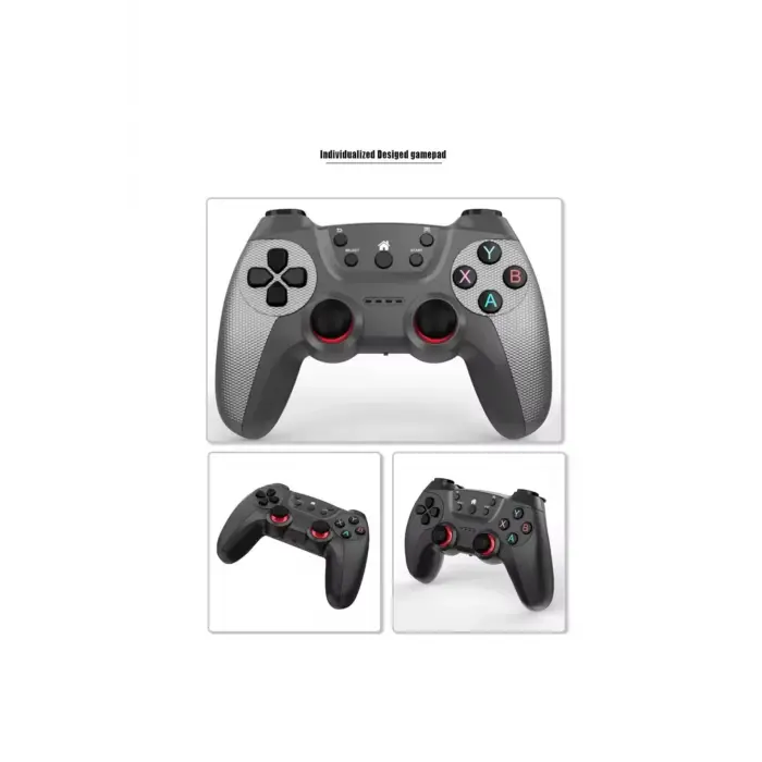 Gri bluetooth bağlantılı kablosuz gamepad 2 adet PC uyumlu garantisiz - Elektronik