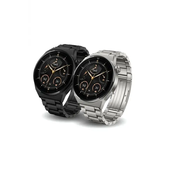 GT3 Max Elegant Smart Watch GT3 Max Elegant Erkek Akıllı Saat Deri-Metal-Silikon 3 Kordonlu