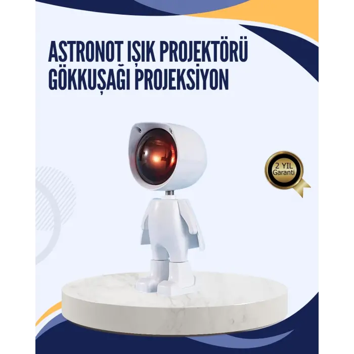 Gün Batımı Efekti Sunan Astronot LED Masa Lambası