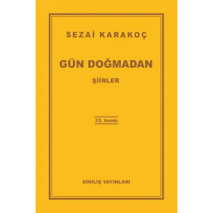 Gün Doğmadan