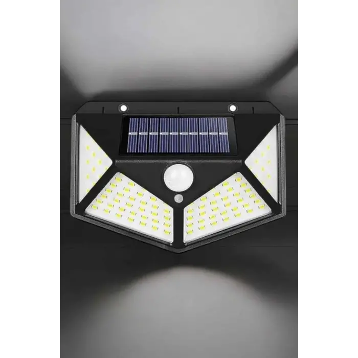 Güneş Enerjili Bahçe Aydınlatma Lambası Solar 100 Led Lamba