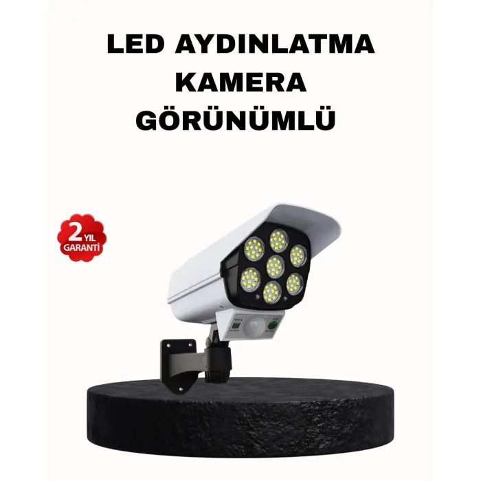 Güneş Enerjili Güvenlik Işığı Dış Mekan 5 Eksen Ayarlı ve PIR Hareket Sensörlü