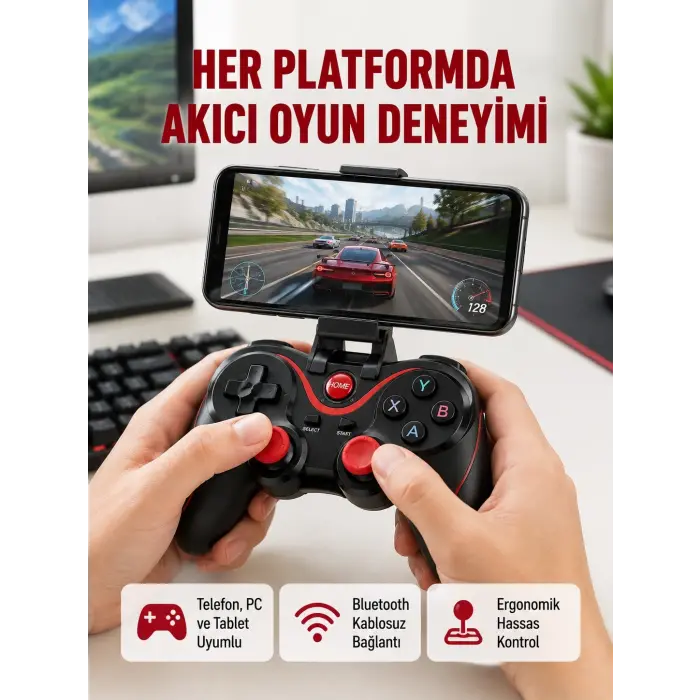 Hafif ve Taşınabilir Kablosuz Bluetooth Oyun Konsolu