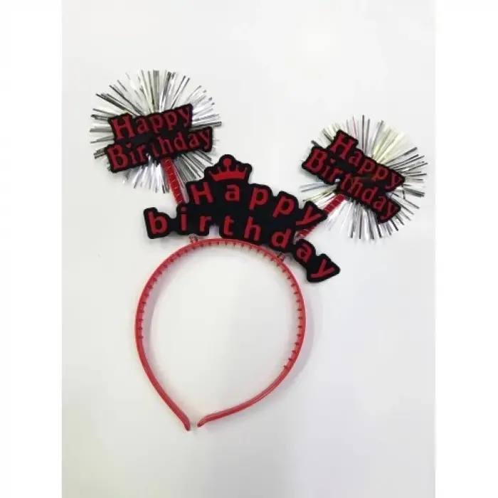Happy Birthday Neon Renk Doğum Günü Tacı - 12 Adet