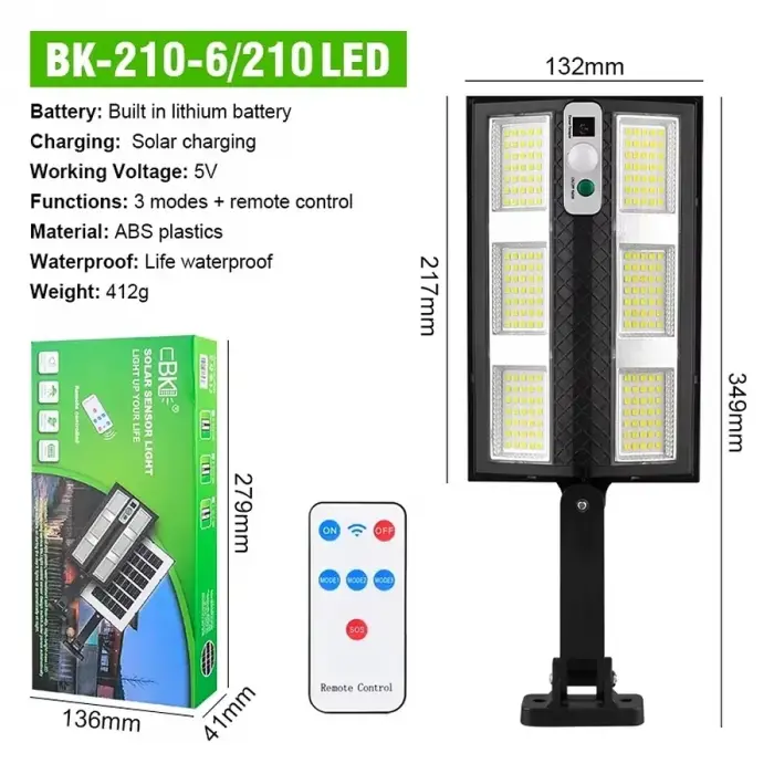 Hareket Sensörlü Ip65 Güneş Enerjili Led Spot Kumandalı Bx40