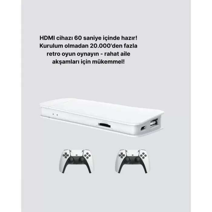 HDMI ve Kablosuz Kontrolcülü 20.000 Oyunlu Retro Oyun Konsolu