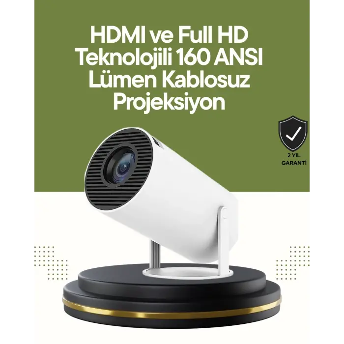 HDMI ve USB Girişli Uzun Ömürlü Ampullü Projeksiyon