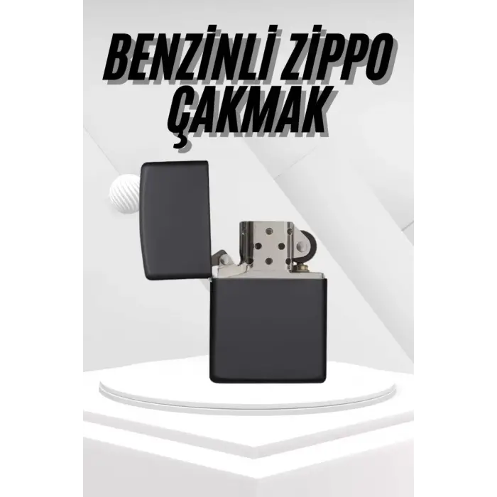 Hediyelik Zarif  Siyah Benzinli Çakmak