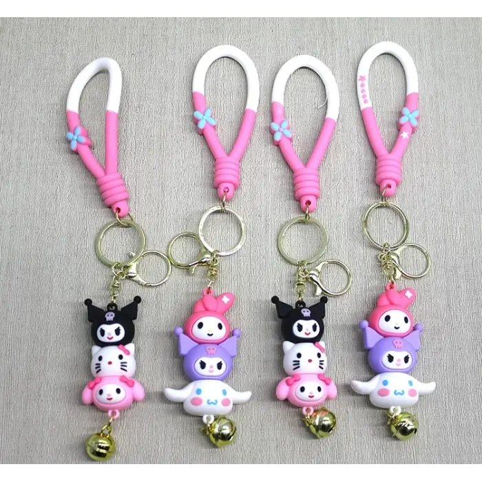 Hello Kitty Ve Arkadaşları Silikon Anahtarlık