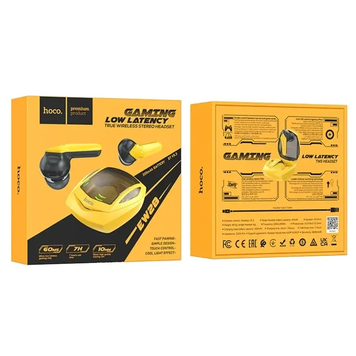 Hoco EW28 Bluetooth 5.3 Magic True Wireless Gaming TWS Bluetooth Kulaklık-(5775)