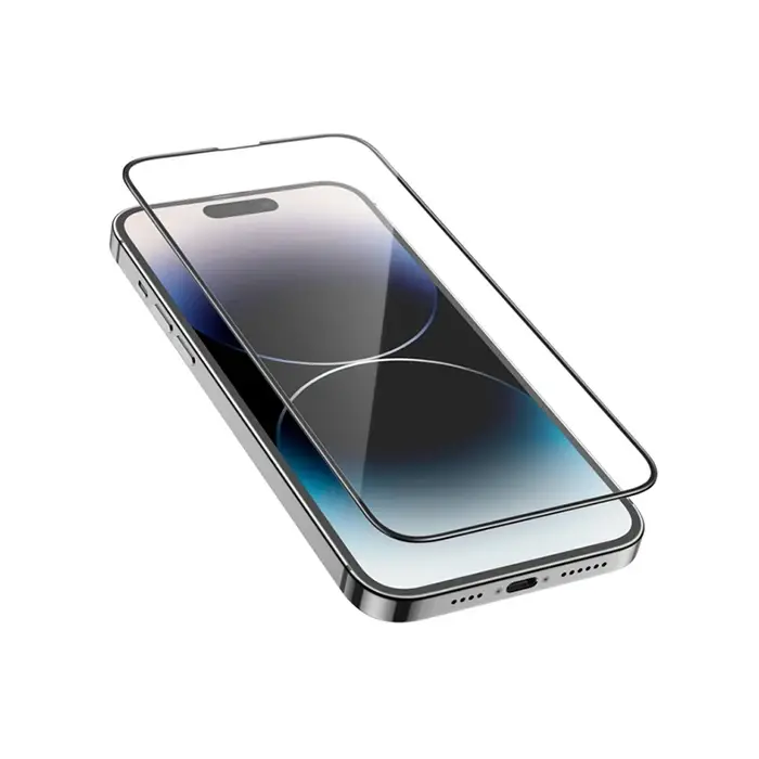 HOCO Guardian Shield Series iPhone 15 5D Tempered Kırılmaz Cam Ekran Koruyucu 10 Adet Set-(5775)