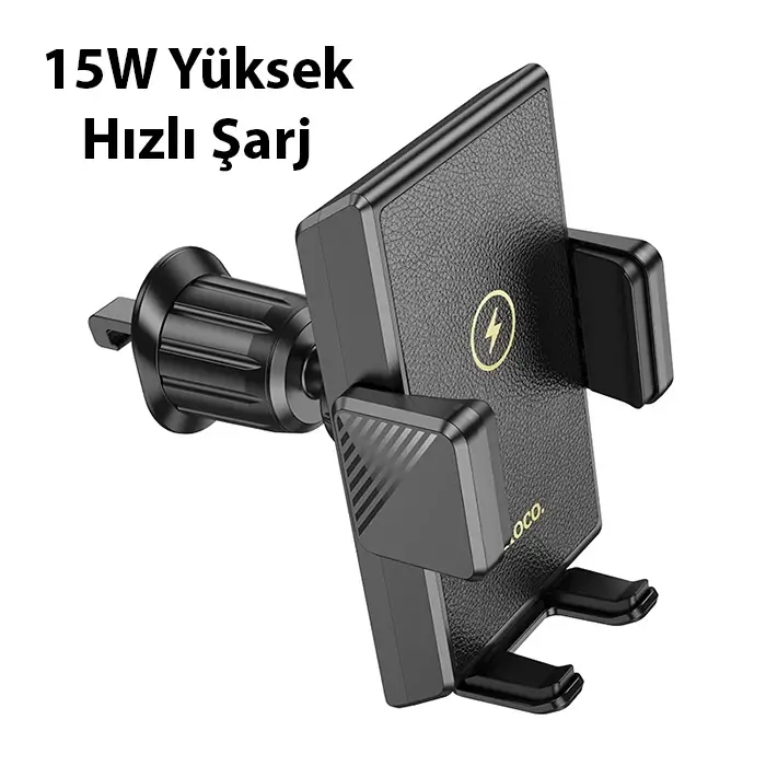 Hoco HW21 Klima Havalandırma Bölmesi Wireless Kablosuz Şarj Araç Telefon Tutucu-(5775)