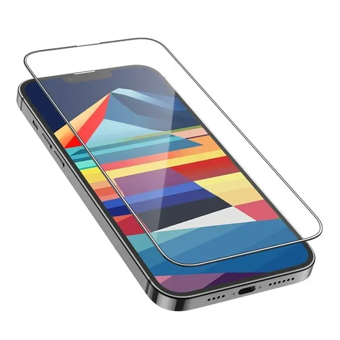 HOCO iPhone 15 Full 5D HD Tempered Kırılmaz Cam Ekran Koruyucu 25 Adet Set-(5775)