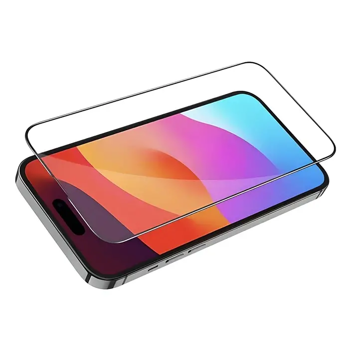 HOCO iPhone 15 Pro Max 5D Full Tempered Kırılmaz Cam Ekran Koruyucu 25 adet Set-(5775)