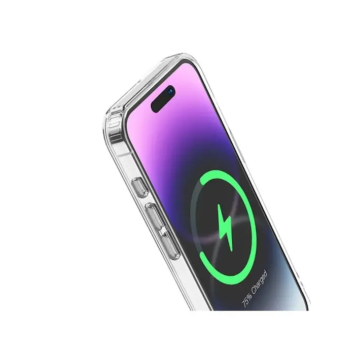 Hoco iPhone 15 Pro Max Anti-Fall Darbe Önleyici Airbag Manyetik Magsafe Silikon Kılıf-(5775)