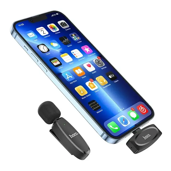 HOCO L15 iPhone Lightning Kablosuz Mini Yaka Mikrofonu-(5775)