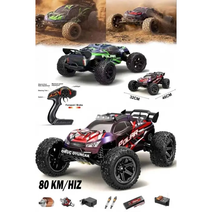 HS10421-HS10422 80KM/H 1:8 ELEKTRİKLİ RC ARABA
