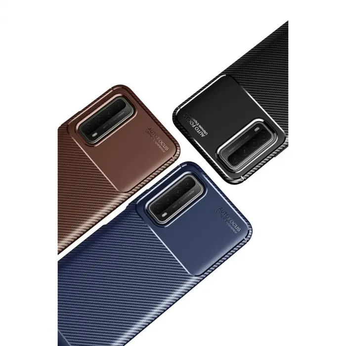 Huawei P Smart 2021 Kılıf Auto Fus Karbon Kapak - Siyah