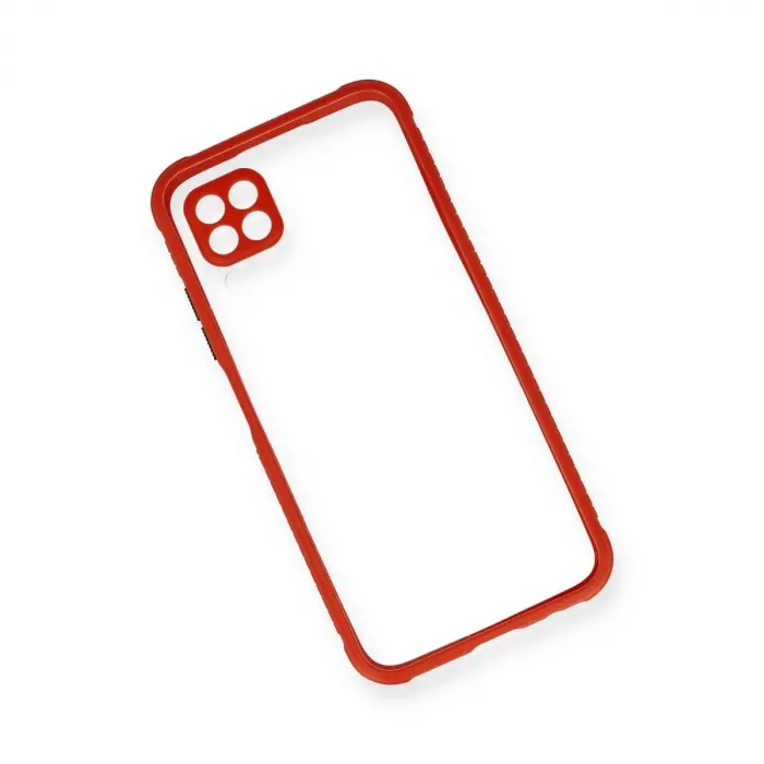 Huawei P40 Lite Kılıf Miami Şeffaf  - Kırmızı
