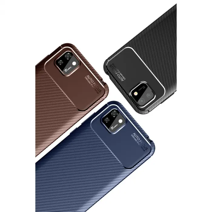 Huawei Y5p Kılıf Auto Focus Karbon Kapak - Lacivert