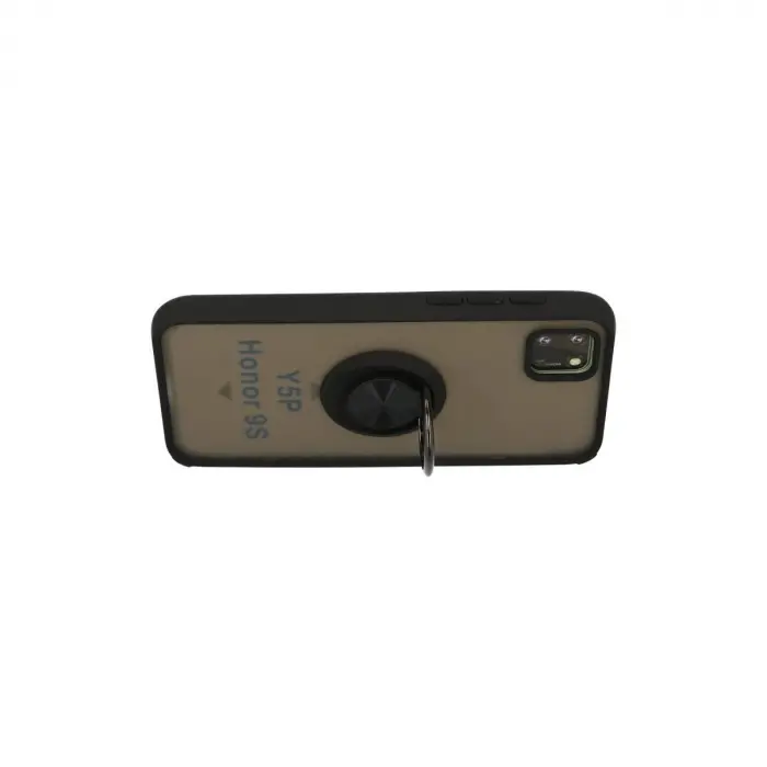 Huawei Y5p Kılıf Montreal Yüzüklü  Kapak - Siyah