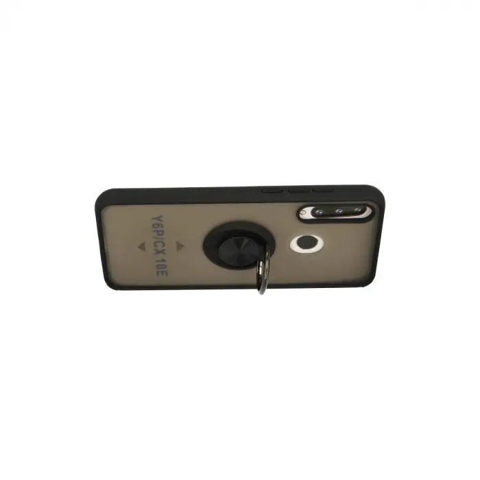 Huawei Y6p Kılıf Montreal Yüzüklü  Kapak - Siyah