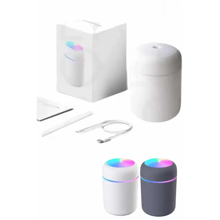 Humidifier LED Işıklı Mini Ortam Oda Kokusu Aromaterapi Buhardanlık