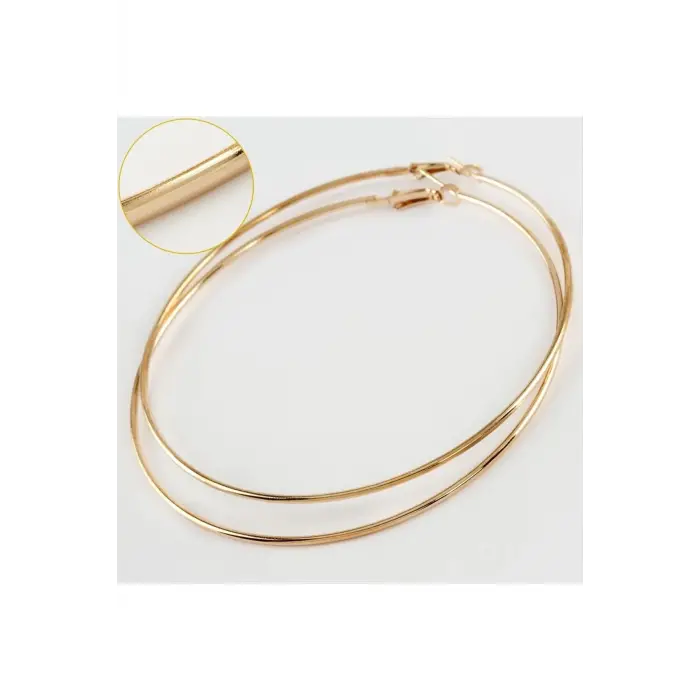 İnce Boru Metal Halka Küpe 8-9-10 cm