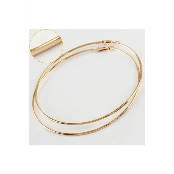 İnce Boru Metal Halka Küpe 8-9-10 cm
